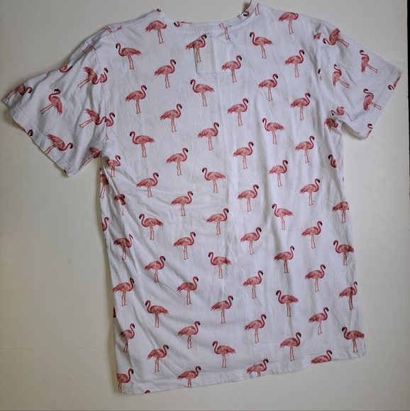 Blind Rooster Men's 90s Flamingo design print short-sleeve t-shirt Large - Picture 1 of 8